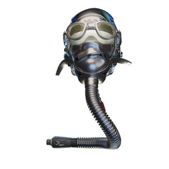 3D HELMET RENDERING GLASS AND METAL STYLE