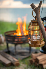 ソロキャンプ ランプ オイルランタン 焚き火 焚き火台 キャンプ 野営