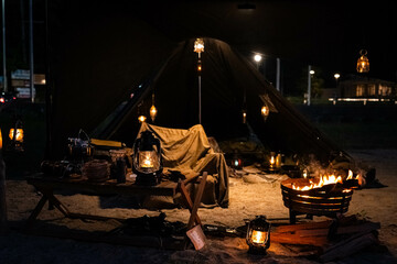  ランタン オイルランプ キャンプ テント内 幻想的 灯り 神秘的