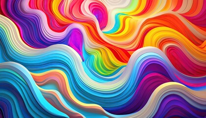 Obraz premium abstract colorful 3d background with a winding curve pattern artistic image