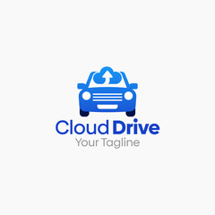 Illustration Vector Graphic Logo of Cloud Drive. Merging Concepts of a Cloud and Car Shape. Good for business, startup, company logo