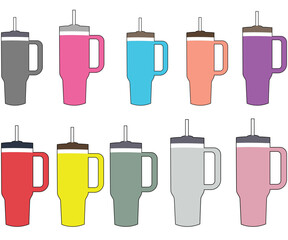 Stanley Quencher, Inspired by Stanley Quencher Cup Tumblers, Stanley Cup, Tumbler, Tumbler Design Vector, Stanley Quencher