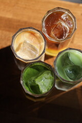 Iced Drinks cocktails iced coffee lemonade