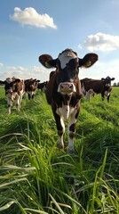 Cattle cows calves in the field outdoor outdoors grazing eating grass, Ganado vacas becerros en el campo al aire libre exterior pastando comiendo pasto