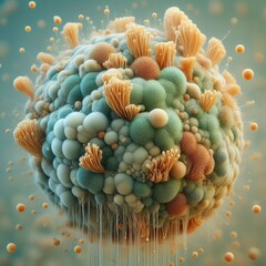 Extreme Macro Photo of a Mushroom: The Wonder of Microscopic Details