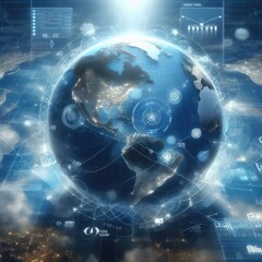 World Internet Network Illustration: Global Connectivity