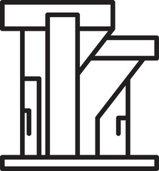 Modern Building Line Icon