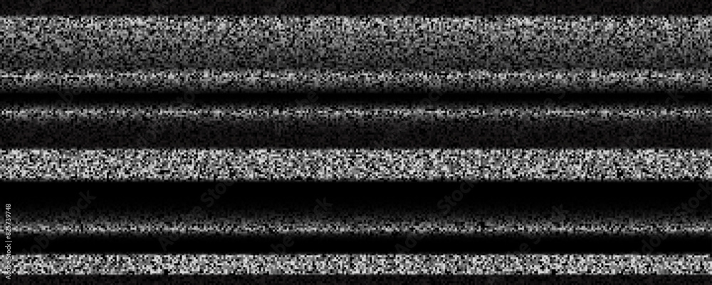 Poster tv static noise background. glitched pixelated screen texture. vhs video with black stripes, interfe