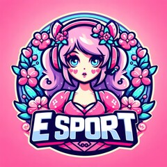Feminine E-Sport Logo: Strength and Elegance in Competition