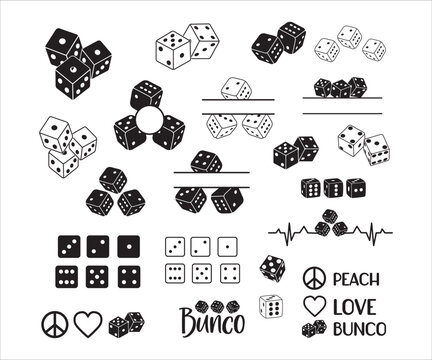Print Bunco Dice Monogram Frame Design, Bunco Dice Custom Design, Bunco Ladies Game Night gift, Bunco Queen, Dice , Gambling 