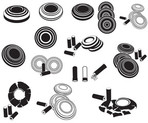 Print Clay Pigeon Trap Shooting, Clay Target, Trapshooting, Clay Targets and Shotgun Shells 