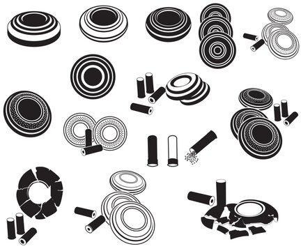 Print Clay Pigeon Trap Shooting, Clay Target, Trapshooting, Clay Targets and Shotgun Shells 