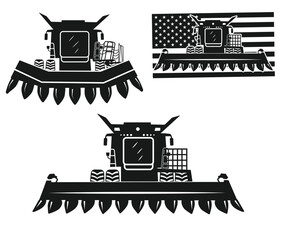 Print Corn Head Design, US Corn Head  Design, Corn Header, Combine Harvester, Combine, Farmer shirt, farm life  T Shirt,