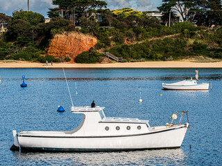 Peaceful Anchorage With Two Classic Fishing Boats