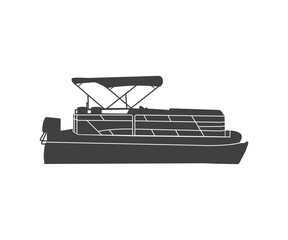 Print Pontoon Boat Design, Pontoon Boat Clipart, Pontoon Boat Vector, Pontoon Boat Gift, Pontoon Boat Outline