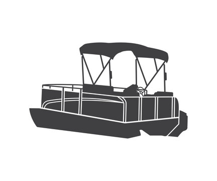 Print Pontoon Boat Design, Pontoon Boat Clipart, Pontoon Boat Vector, Pontoon Boat Gift, Pontoon Boat Outline