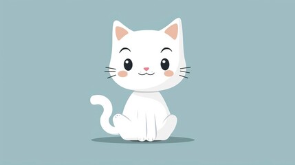 Obraz premium cat vector kitten icon logo cartoon character illustration doodle white 