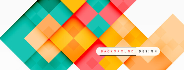 Dynamic colorful squares background. Vector Illustration For Wallpaper, Banner, Background, Card, Book Illustration, landing page