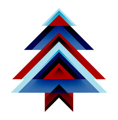 Christmas tree. Abstract geometric triangles New Year Concept