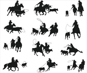 Print Team Roping Rodeo Ranch Design, Team roping Clipart, Cattle Roping Cowboy, Cattle Ranch, Rodeo, Ranch Rodeo returns, Cricut designs