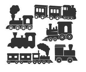 Print Train silhouette, Train  Bundle Design, Train Eps, Train Clipart, Train cutting file, cute Train, Toy Train 