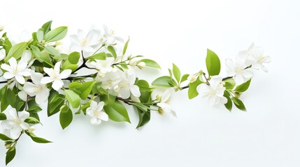blooming background jasmine branch white Branch Jasmine Background Flower Summer Isolated Nature Spring Leaf White Floral Beauty Garden Tea Green Card Celebration Plant Beautiful C