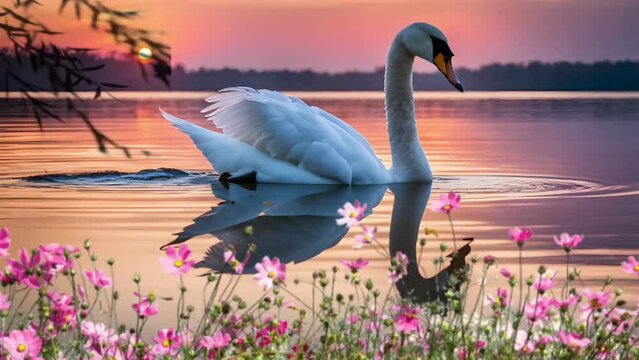 swan on the lake