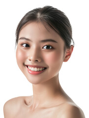 Obraz premium Young and beautiful asian hong kong chinese japanese korean girl transparent background