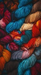 I Love Yarn Day concept background with copy space area for text. Beautiful background. Art 