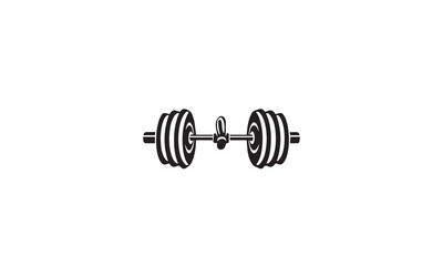 Gym logo black simple flat icon on white background
