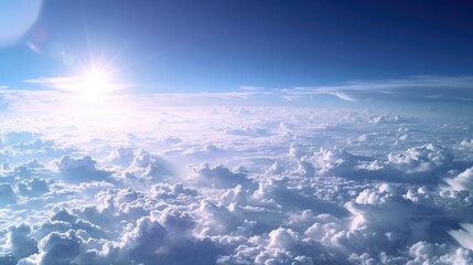Fototapeta premium View of the sky from an airplane window