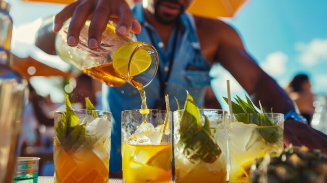 Blending shaking and pouring participants become their own bartenders in this unique and interactive beach cocktail workshop.