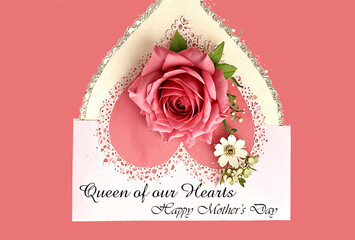 To the Queen of our Hearts Happy Mother's Day, Card for Mothers day