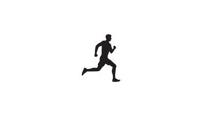  runs logo black simple flat icon on white background