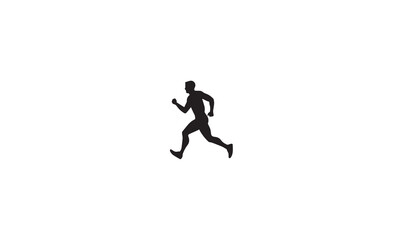  runs logo black simple flat icon on white background