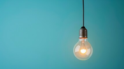 Create a sense of anticipation with an image of a light bulb suspended in mid-air against a blank background, signaling the arrival of a brilliant idea waiting to be discovered. 