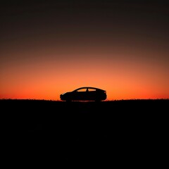 Fototapeta premium Car silhouette modern