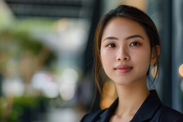 Fototapeta premium Asian Woman. Beautiful Young Female Lawyer with Business Attire