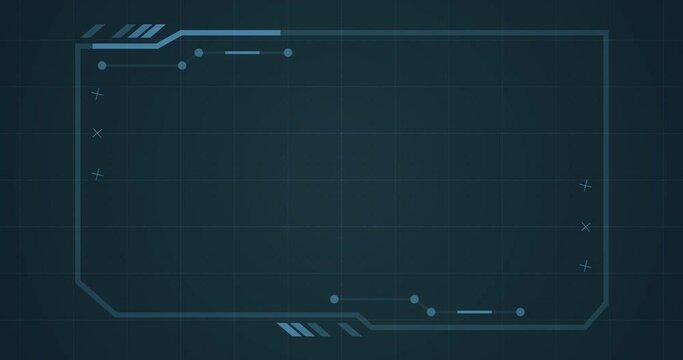 
4K Rectangle hud interface dynamic moving shapes. Stream starting bg. Technology hud viewfinder motion graphic element static scientific games movies title video. Cyber concept software geometry cut 