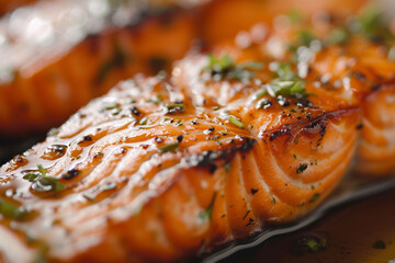 Salmon roast steak.