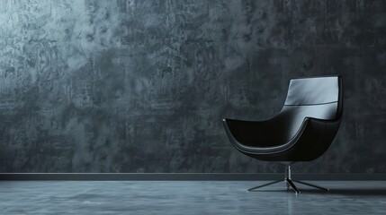 Showcase the elegance of minimalist design with an image of a sleek boss chair against a clean, minimalist backdrop, creating a sophisticated and professional atmosphere.