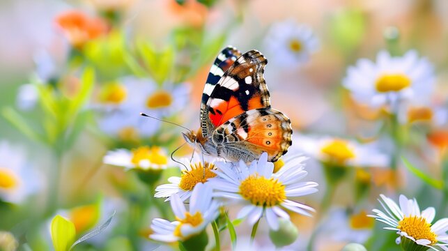 Butterfly on flowers, mariposa en flores, borboleta em flores