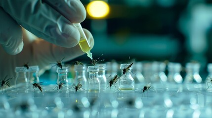 Lab testing of a vaccine for disease-causing mosquitoes