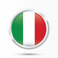 Italy republic day round 3d flag. Italy national day celebration vector template for independance day of Italia, Italy 
