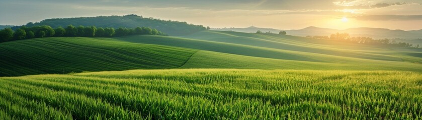 Naklejka premium Field transforming with crops