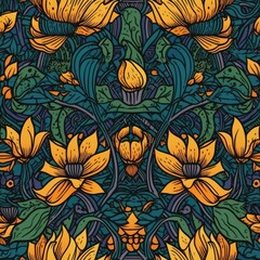Floral seamless pattern, flower pattern, background.