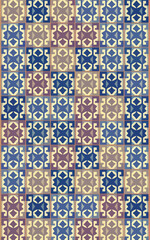 2d vector illustrator colorful vintage Seamless hi res Portuguese tiles Artwork
