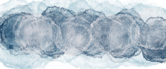 Abstract brush stroke elements with fresco watercolour texture, hand drawn, transparent backdrop, png file. 