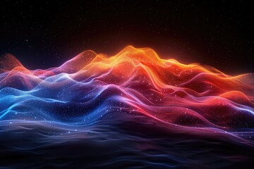 Fototapeta premium Abstract colorful network and information background wallpaper design images