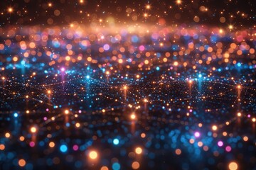 Obraz premium Abstract colorful network and information background wallpaper design images